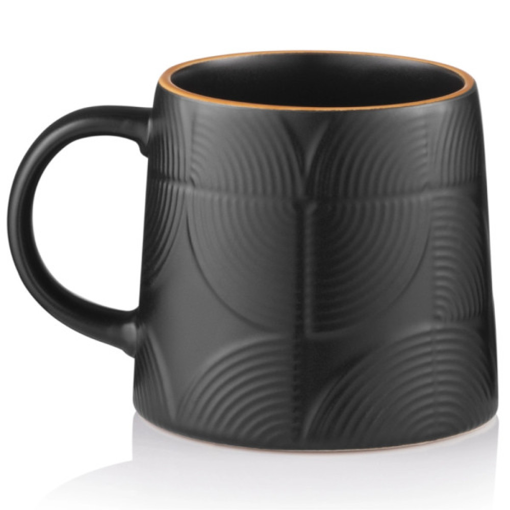 Чашка Ardesto Dafne, 420мл, кераміка, чорний (AR3067BK)