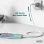 Дата кабель USB 2.0 AM to USB-C 1.0m 60W white Digitus (AK-300340-010-W)