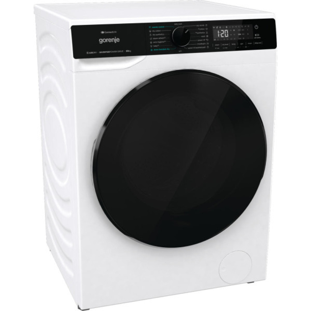 Прально-сушильна машина Gorenje фронтальна, 9(6)кг, 1400, A+, 55см, дисплей, інвертор, Wi-Fi, білий