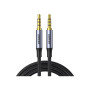 Кабель мультимедійний 3.5mm M to 3.5mm M 1.5m (4pin) AV183 gray Ugreen (20497)
