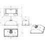 Витяжка Gorenje вбудовувана, 54см, 370м.куб/год, сірий