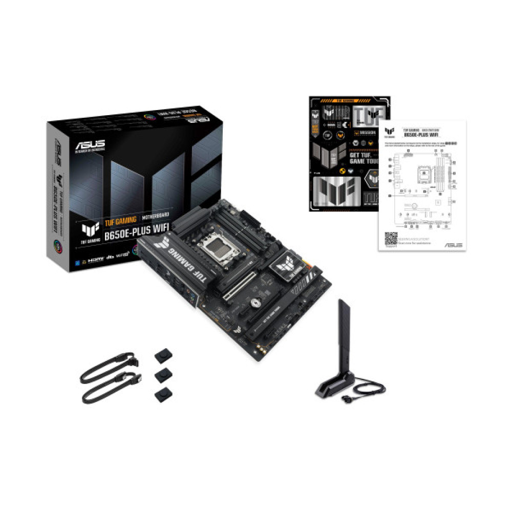 Материнcька плата ASUS TUF GAMING B650E-PLUS WIFI sAM5 B650 4xDDR5 M.2 HDMI DP WiFi BT ATX