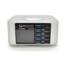 Зарядний пристрій MECHANIC 5xUSB-C PD + 5xUSB QC3.0 + Wireless Charging 15W LED indication 150W black (X-Power-150W)