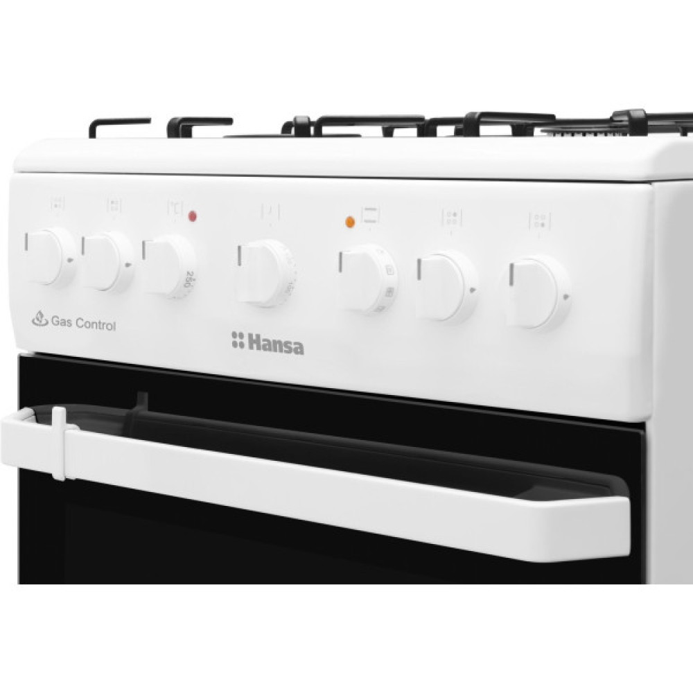 Плита Hansa комбінована, 50х60см, 62л, емаль, газ контр., білий