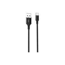 Дата кабель USB 2.0 AM to USB-C 2.0m braided NB143 black XO (6920680870844)