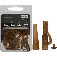 Безпечна кліпса Brain Lead Clip With Cone 25+22mm Camo (10 шт/уп) SGXA-CA02 (1858.25.06)