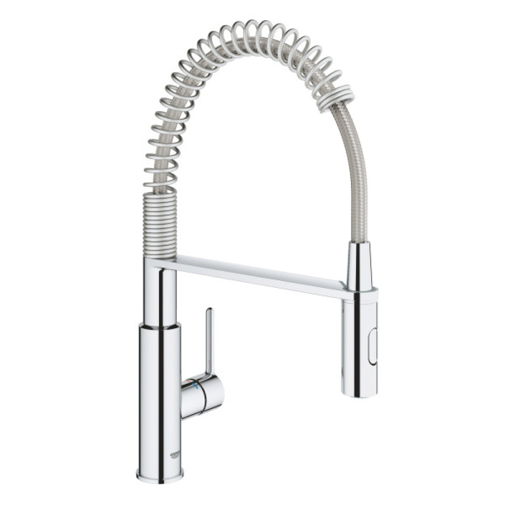 Змішувач для кухні Grohe Via Cosmo, довж.виливу - 236мм, поворотний/гнучкий, 1важіль, хром