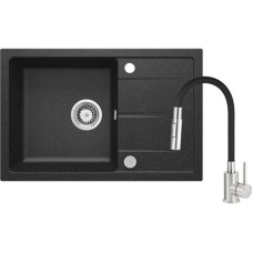 Набір для кухні Deante Leda, гранітна мийка ZRD_2113 + зміш. BOC_B740, графіт