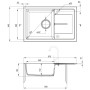 Набір для кухні Deante Leda, гранітна мийка ZRD_2113 + зміш. BOC_B740, графіт