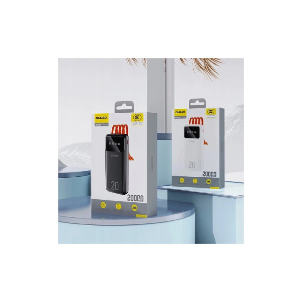 Батарея універсальна Dudao K6Pro+ 20000mAh 10W with USB-C/Lightning/MicroUSB/USB-A cables (6977196682409)