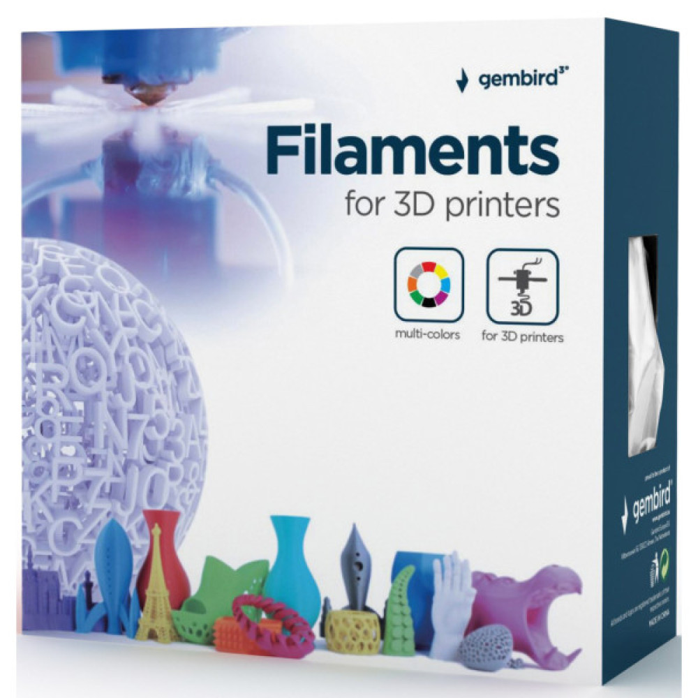 Пластик для 3D-принтера Gembird PETG, 1.75 мм, yellow, 1 кг (3DP-PETG1.75-01-Y)