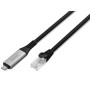 Дата кабель USB-C to RJ45 Ethernet 2.0m CAT6A S/FTP 1Gbps LSZH Digitus (AK-300601-020-S)