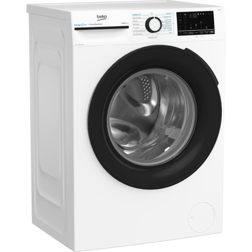 Пральна машина Beko фронтальна, 7кг, 1200, A+++, 50см, дисплей, інвертор, пара, білий