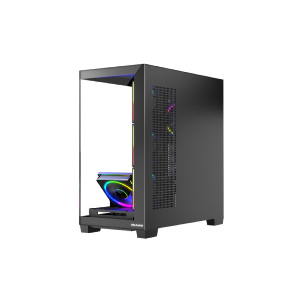 Корпус Modecom VOLCANO STELLAR ARGB MIDI 5x120mm fans BLACK (AT-STELLAR-5F-ARGB-10)