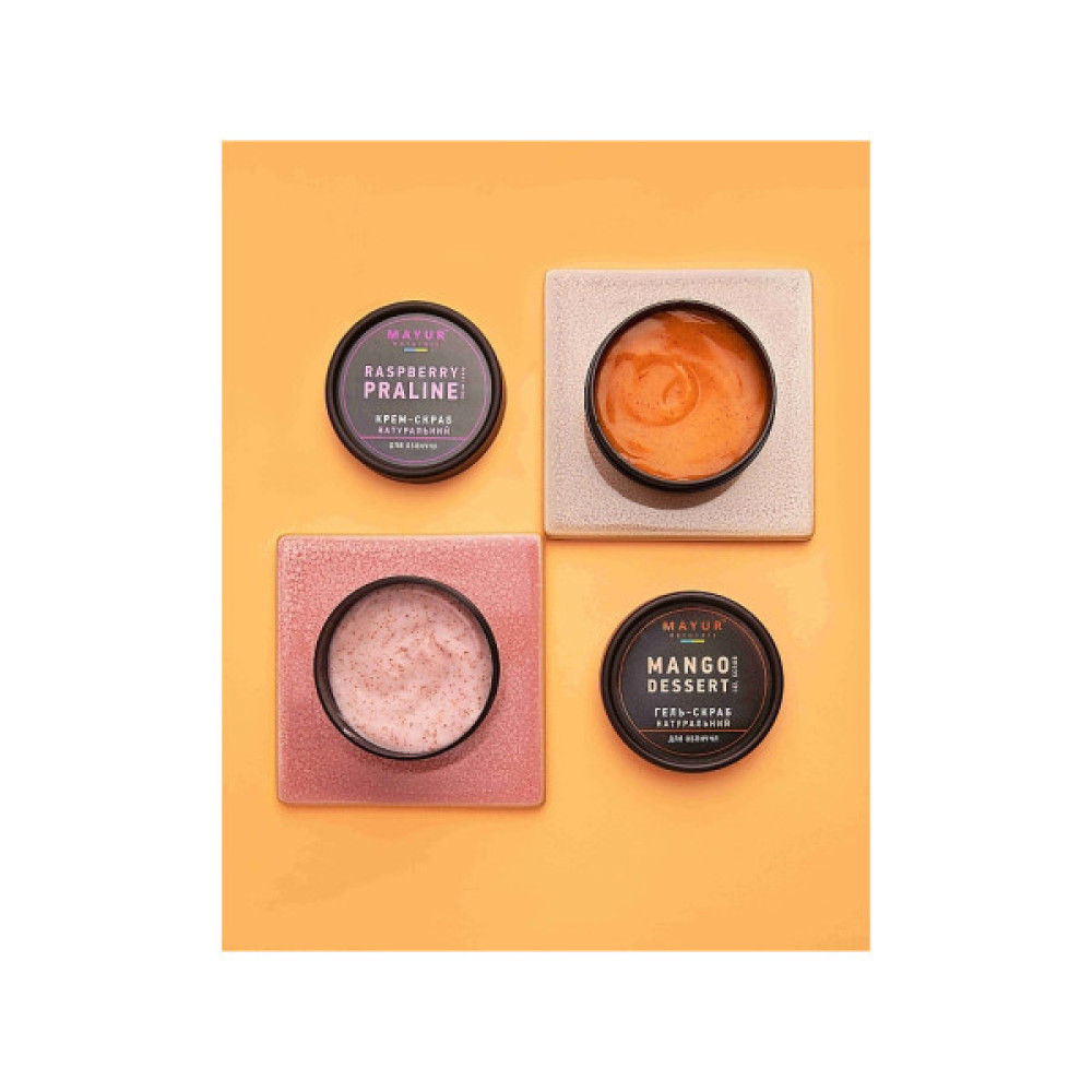 Скраб для обличчя Mayur Mango Dessert Gel Scrub Манговий десерт 50 мл (4820230953275)