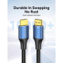 Кабель мультимедійний HDMI M to HDMI M 1.0m 8K cotton braided blue Vention (ALGLF)