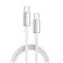 Дата кабель USB-C to USB-C 1.0m 5A 100W zinc alloy braided white ColorWay (CW-CBPDCC098-WT)