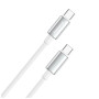Дата кабель USB-C to USB-C 1.0m 5A 100W zinc alloy braided white ColorWay (CW-CBPDCC098-WT)