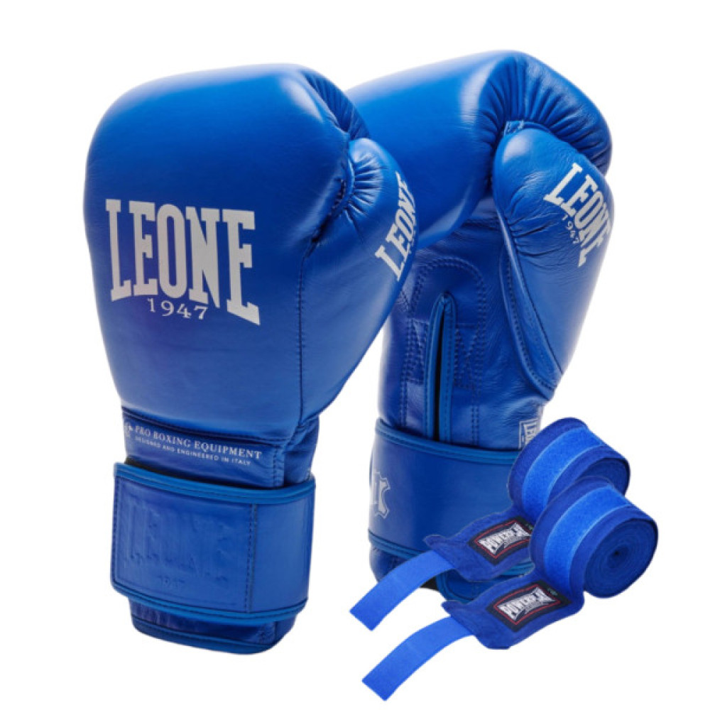 Боксерські рукавички Leone GN111 The Greatest Blue 16 унцій (GN111_Blue_16oz)
