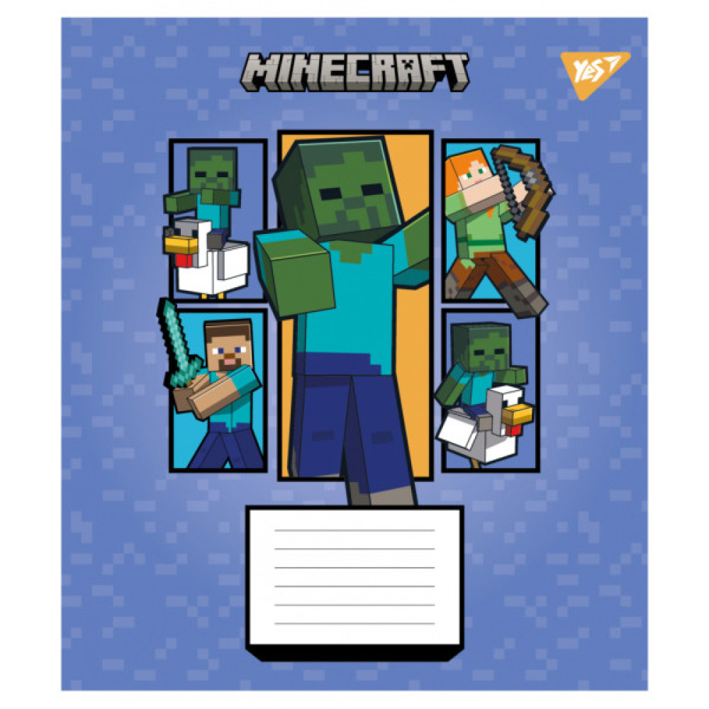 Зошит Yes Minecraft Arrows А5 24 аркушів клітинка (767575)