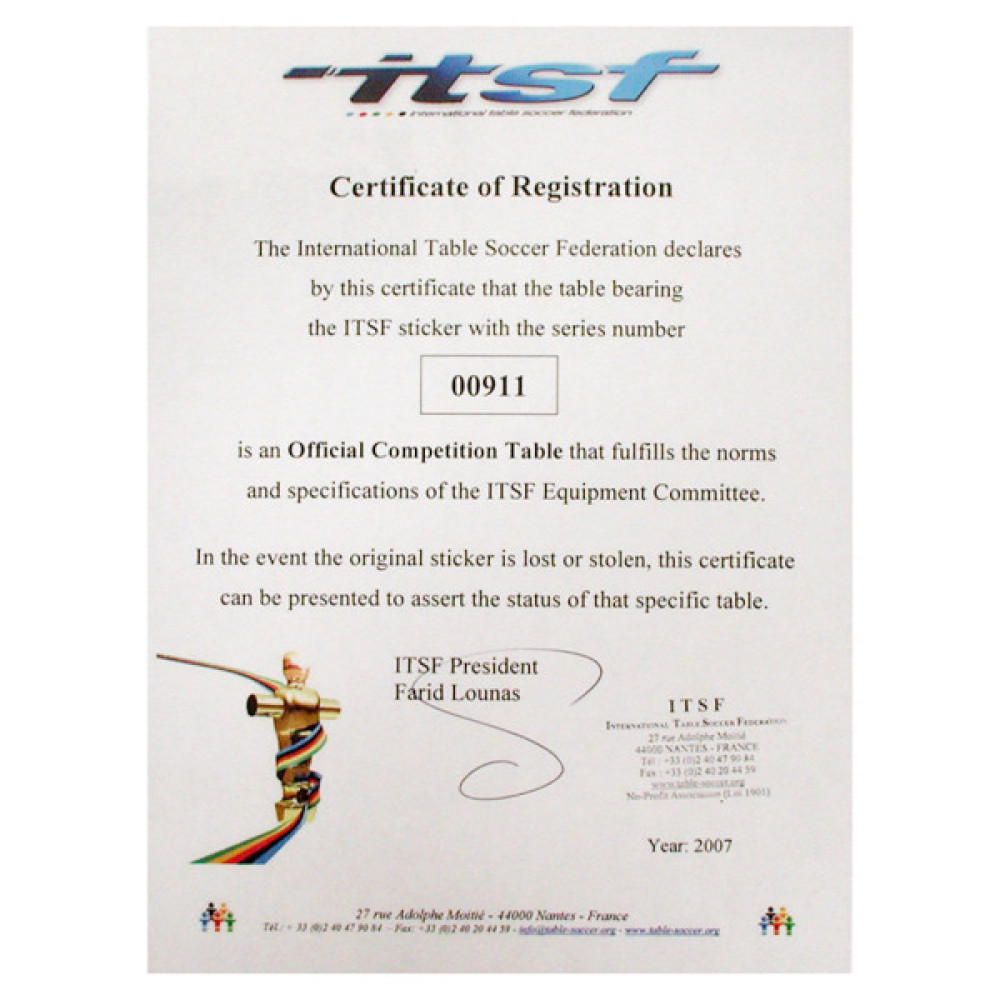 Настільний футбол Garlando Master Champion ITSF (MASTER) (929903)