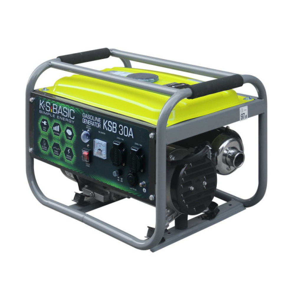 Генератор бензиновий Konner&Sohnen BASIC KSB 30A, 230В, 2.8кВт, ручний стартер, 36.2кг
