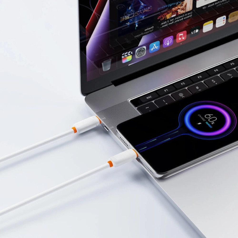 Дата кабель USB-C to USB-C 1.0m 60w white XO (NB-Q302B-CC.white)