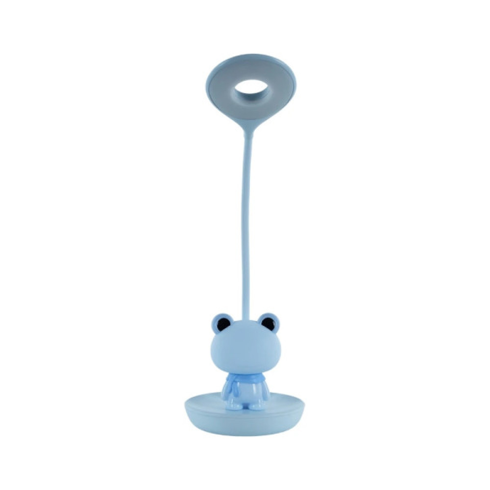Настільна лампа Kite Froggy LED з акумулятором, блакитна (K24-492-3-3)