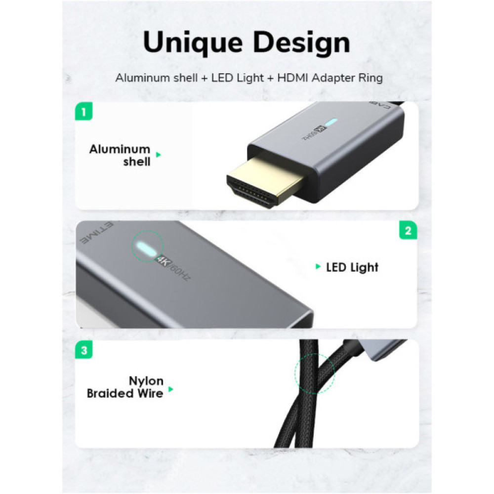 Кабель мультимедійний miniDisplayPort M to HDMI M 1.0m Cabletime (CA914593)