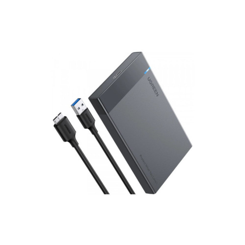 Кишеня зовнішня UGREEN USB 3.0 to M.2 SATA SSD US221 black (30848)