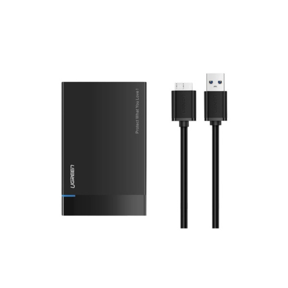 Кишеня зовнішня UGREEN USB 3.0 to M.2 SATA SSD US221 black (30848)