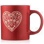 Чашка Ardesto Heart, 320мл, кераміка, червоний (AR3074R)