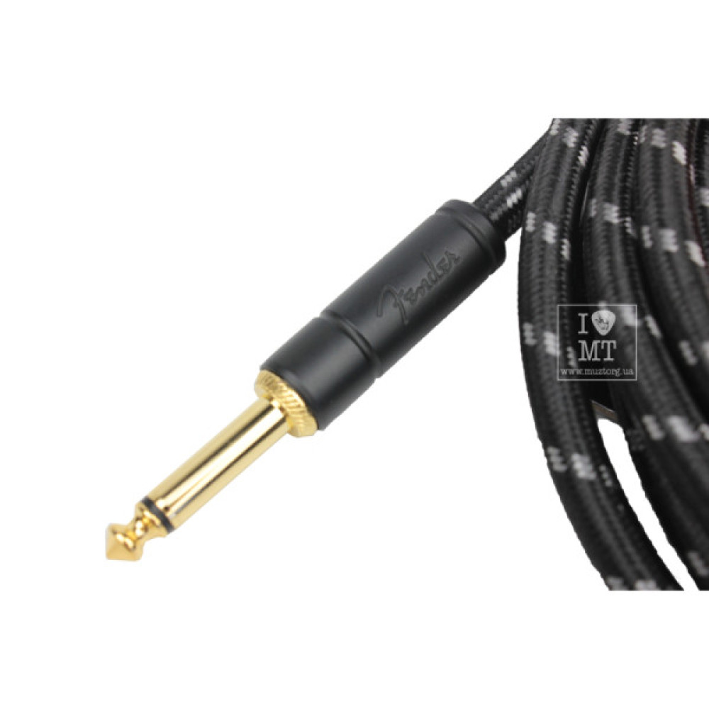 Інструментальний кабель Fender Cable Deluxe Series 15' Angled Black Tweed (228453)