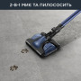 Пилосос Rowenta безпровідний Xforce Flex 14.60 Aqua, 200Вт, вологе прибирання, конт пил -0.9л, автон. робота до 70хв, НЕРА, чорно-синій