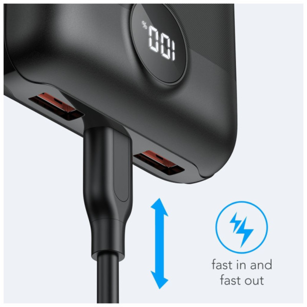 Батарея універсальна VEGER 20000mAh S20 22.5W PD/3/0 QC/3.0 black (6970453554198)