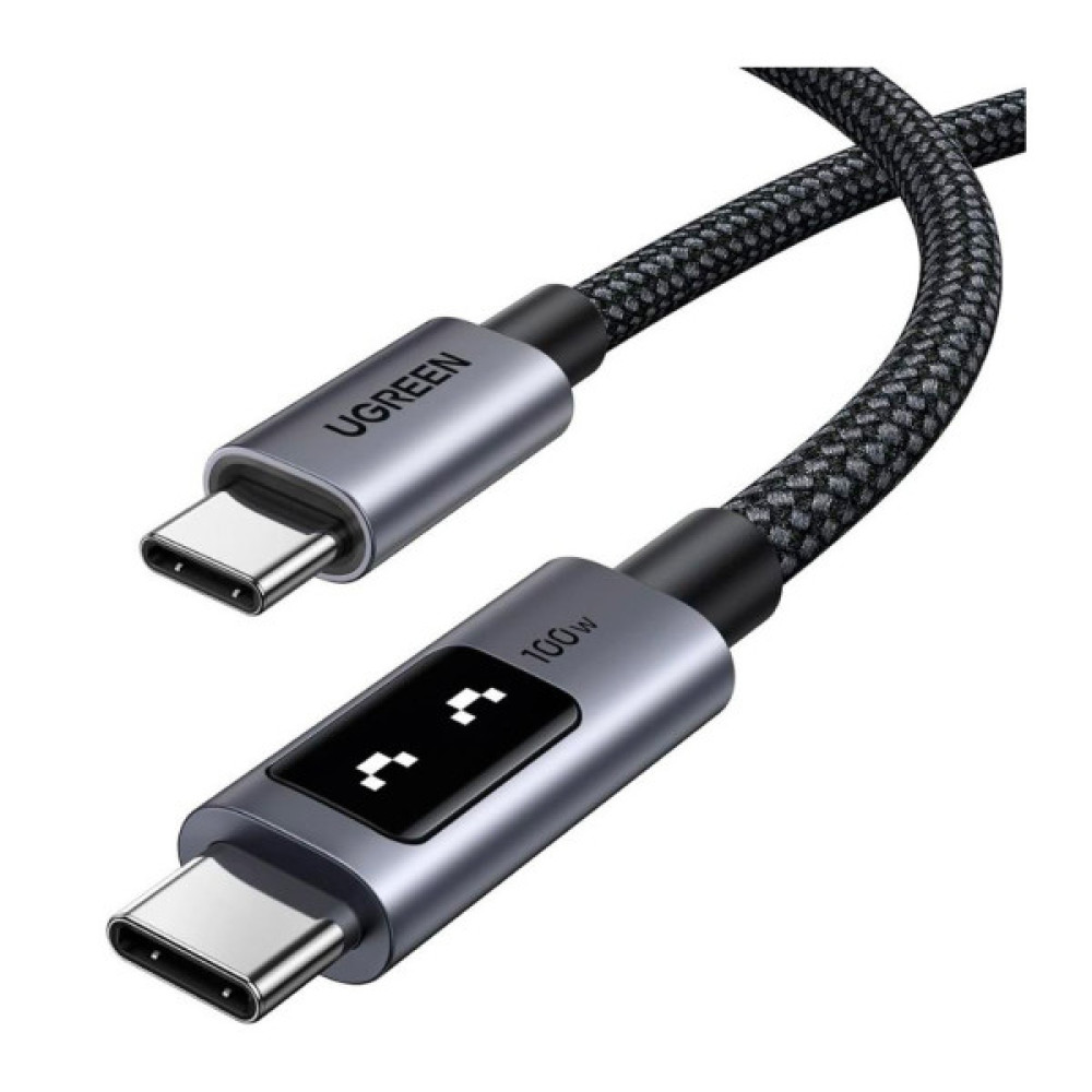 Дата кабель USB-C to USB-C 1.0m PD 100W L509 black Ugreen (35501)