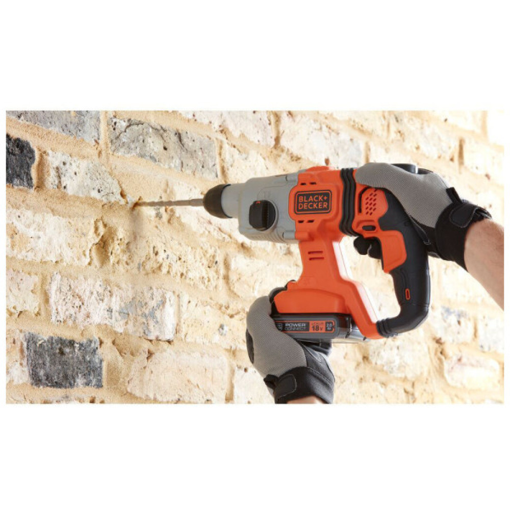 Перфоратор Black&Decker SDS-Plus,18 В, 1.2 Дж, 3 режими, 2.6 кг (без АКБ та ЗУ) (BCD900B)