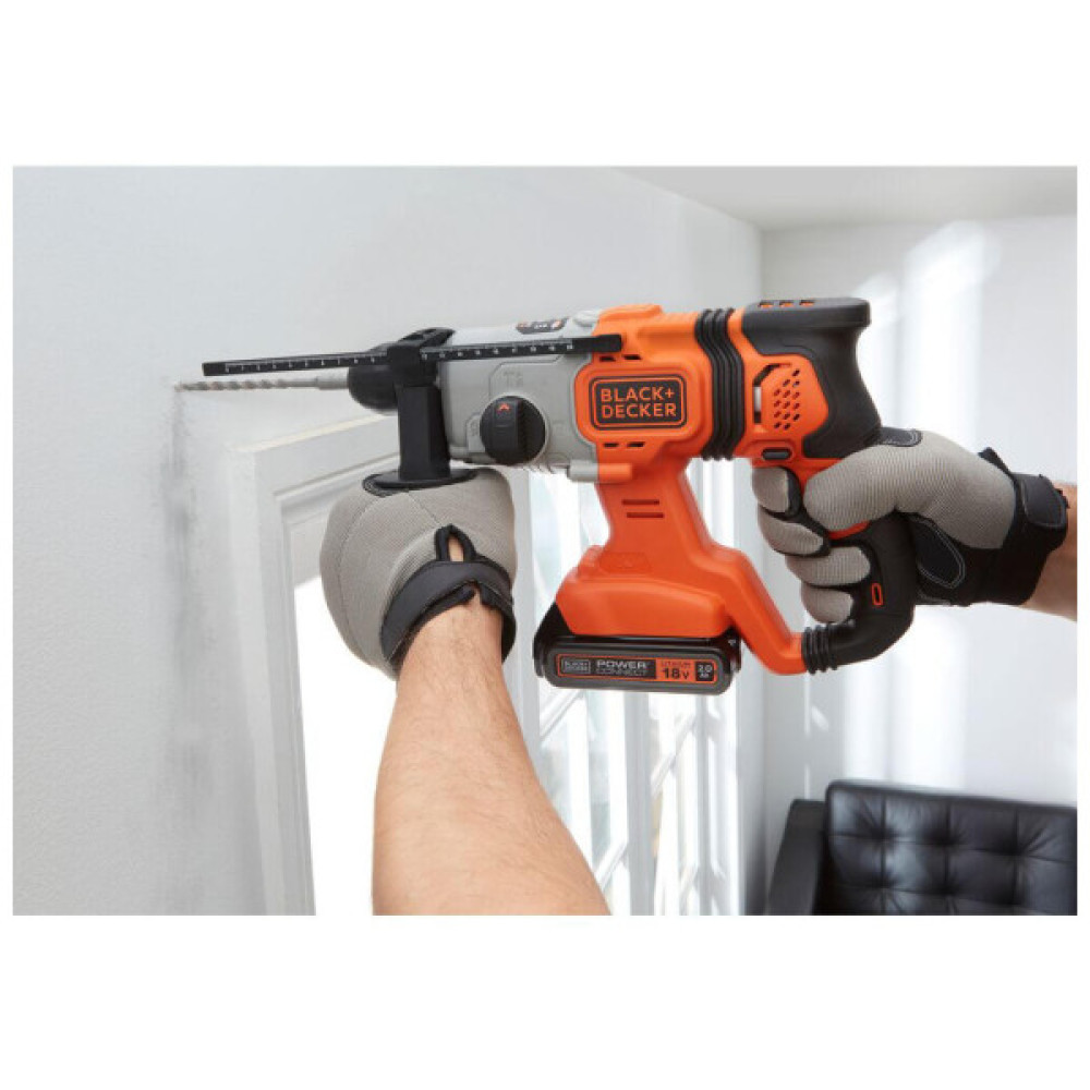 Перфоратор Black&Decker SDS-Plus,18 В, 1.2 Дж, 3 режими, 2.6 кг (без АКБ та ЗУ) (BCD900B)