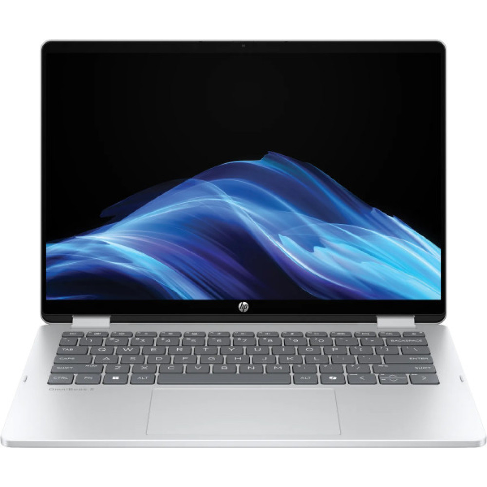 Ноутбук HP OmniBook 5 Flip x360 14" WUXGA IPS Touch, Intel 5-120U, 16GB, F512GB, UMA, DOS, сріблястий