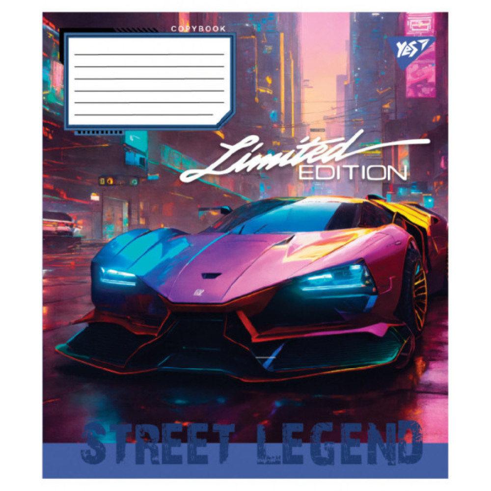 Зошит Yes Sreet legend А5 36 аркушів клітинка (767909)