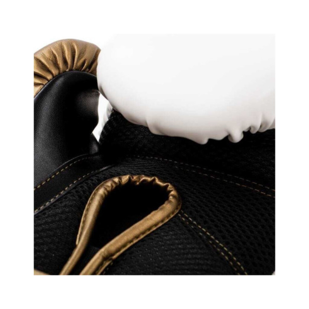 Боксерські рукавички Everlast PowerLock Boxing Training Gloves P00003048 білий, золотий 10 унцій (009283620103)