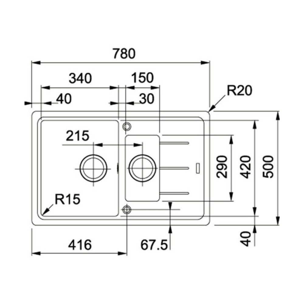 Мийка кухонна Franke Basis BFG 651-78 (114.0565.111)