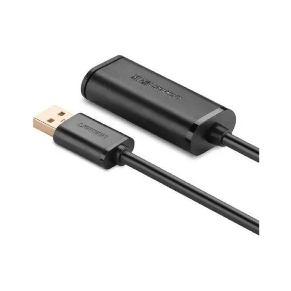 Дата кабель USB 2.0 AM to AF 10.0m Active black Ugreen (10321)