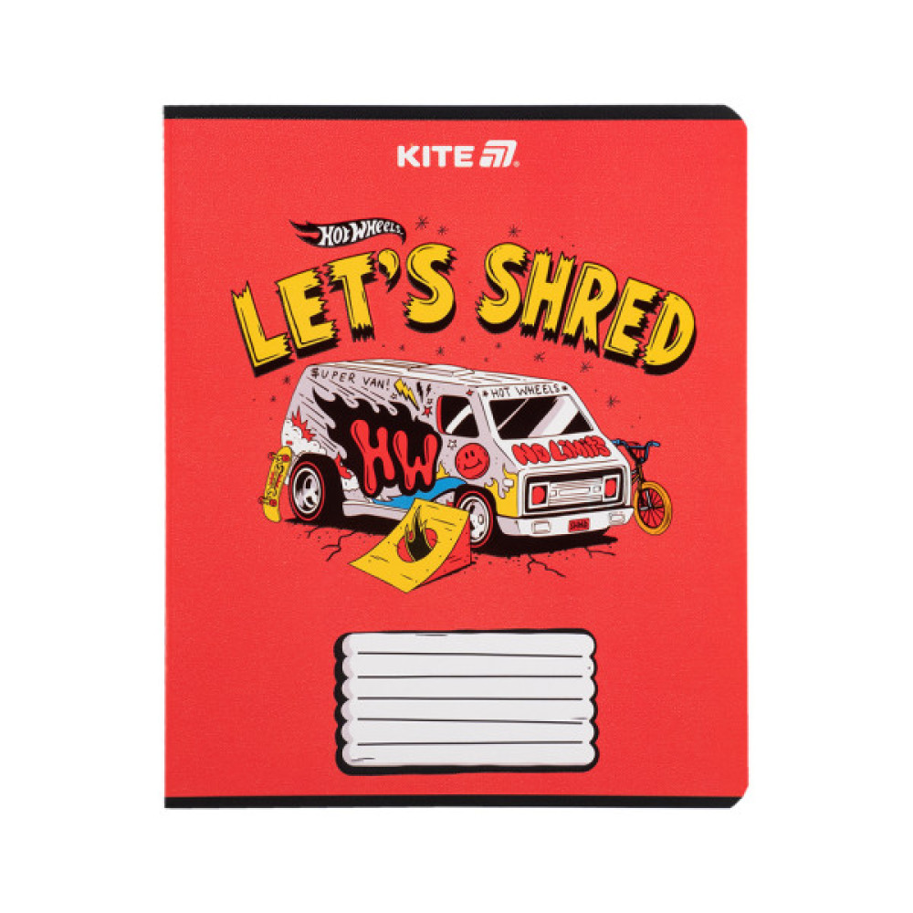 Зошит Kite Hot Wheels, 18 аркушів, клітинка (HW25-236)