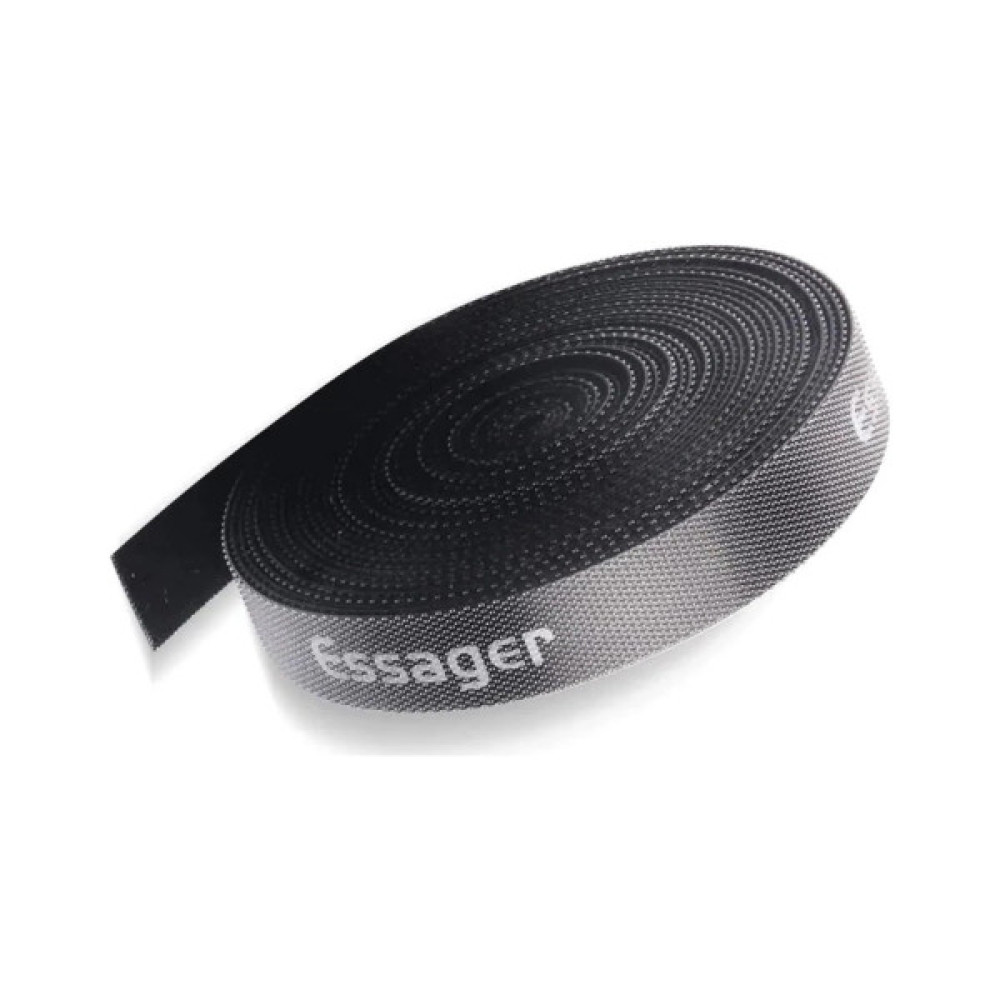 Набір для кріплення стрічка-липучка Cable Organizer 1m Black Essager (EXD-LX01)