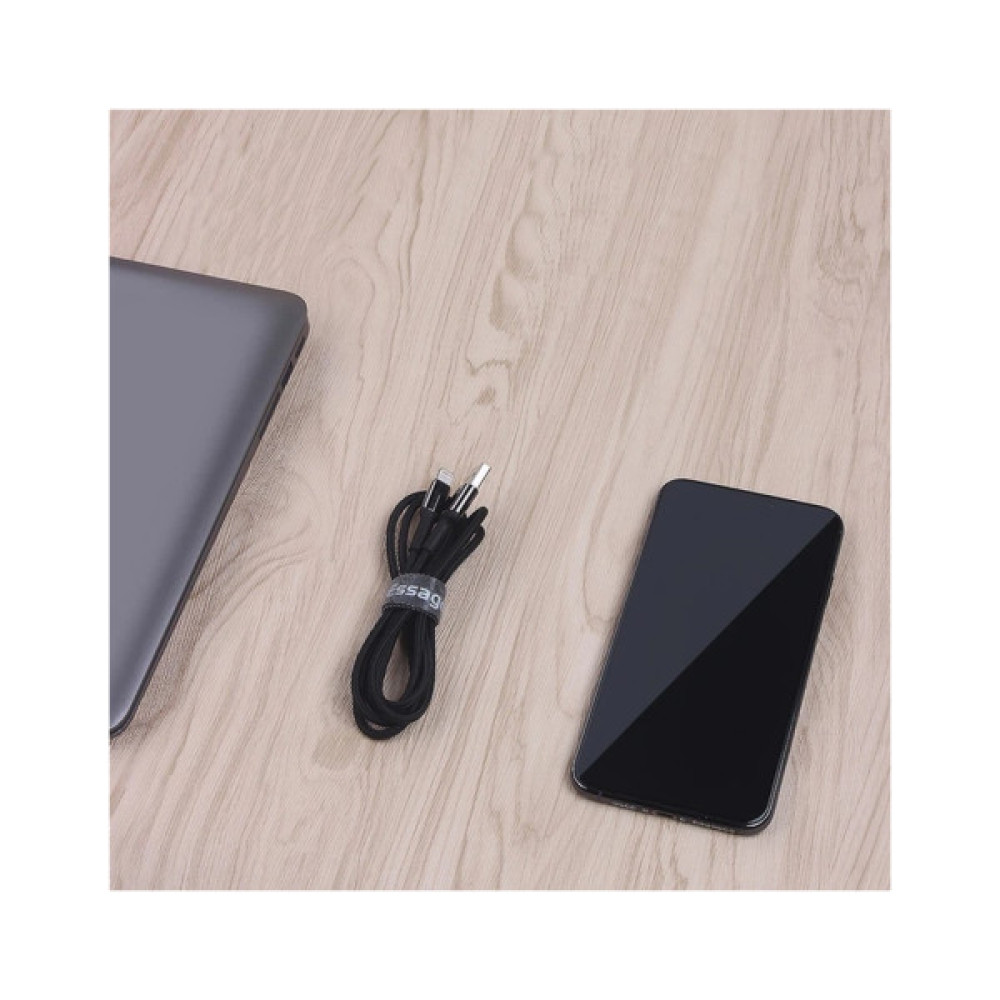 Набір для кріплення стрічка-липучка Cable Organizer 1m Black Essager (EXD-LX01)