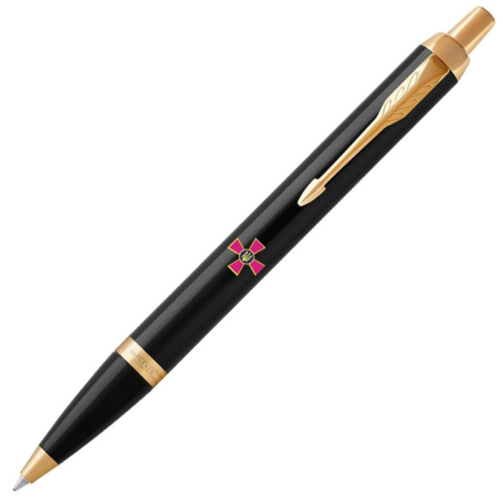 Ручка кулькова Parker IM 17 ARMY Black GT BP Емблема ЗСУ кольоровий (22032_W0010u)