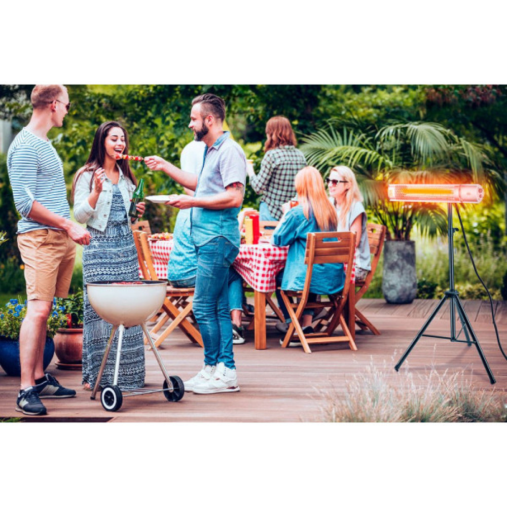 Обігрівач інфрачервоний Neo Tools, 2000Вт, 18м кв, 62.2х10.5х7.2см, пульт, IP65