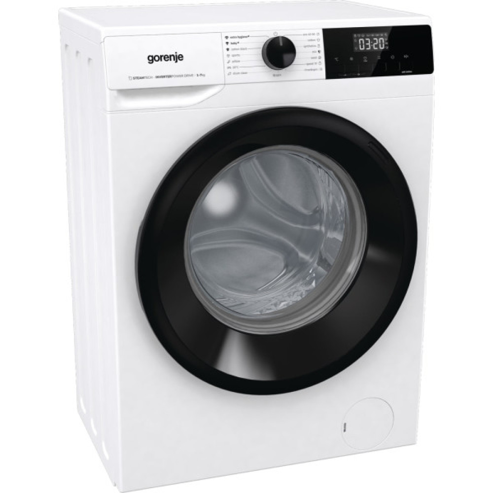 Пральна машина Gorenje фронтальна, 7кг, 1400, A+++, 47см, дисплей, пара, інвертор, білий