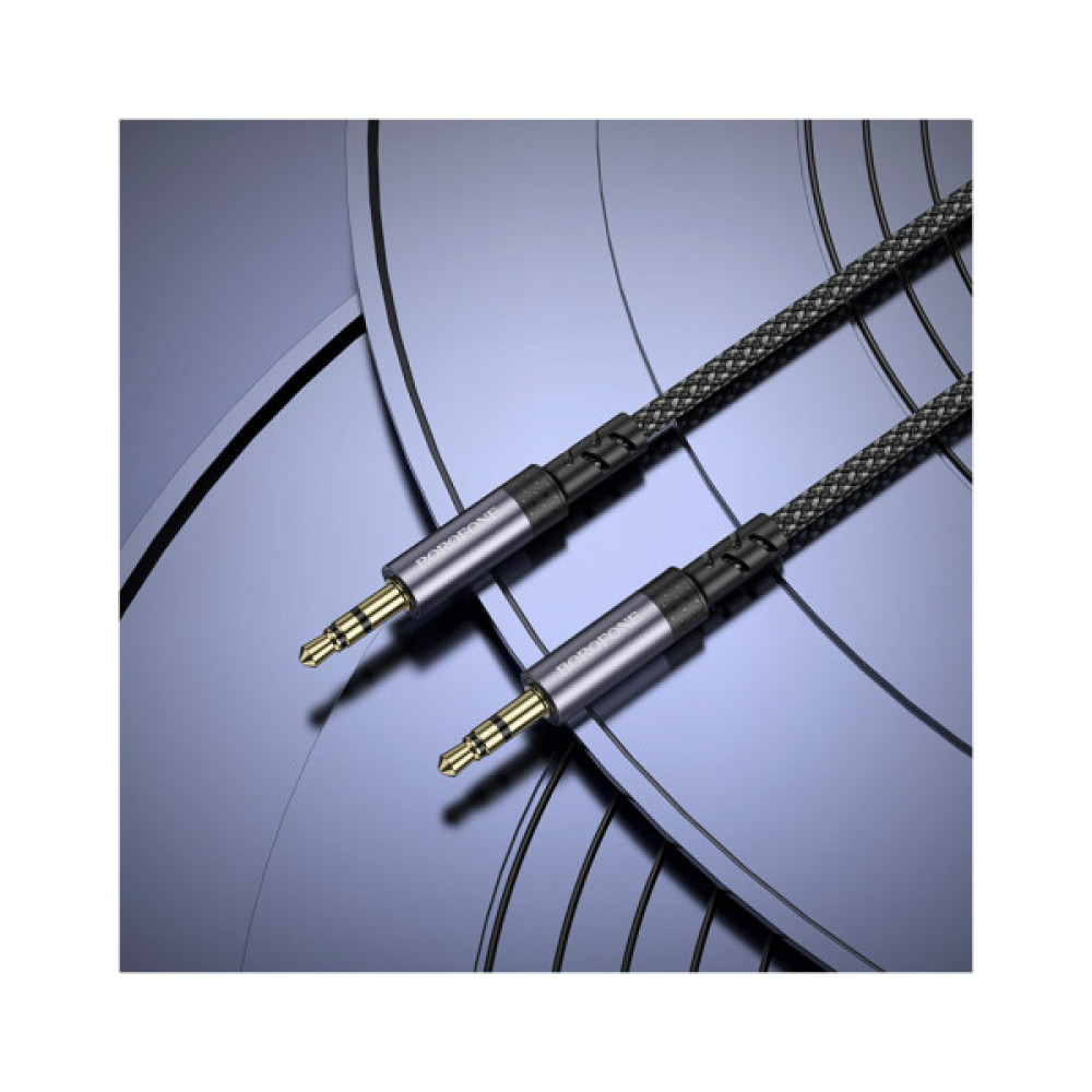 Кабель мультимедійний 3.5mm M to 3.5mm M grey BOROFONE (6941991118968)